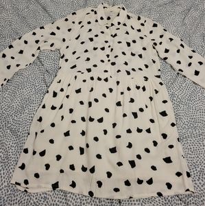 Compania Fantastica dalmatian print cotton shirt dress